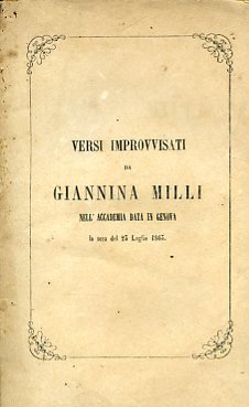 Versi improvvisati nell'Accademia data in Genova la sera del 25 …