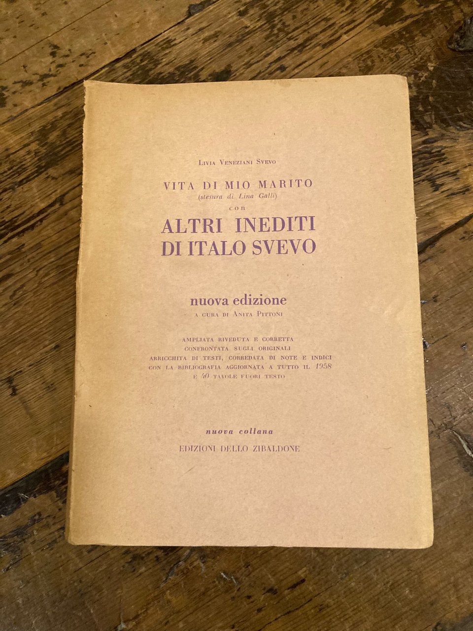 Vita di mio marito. Con altri inediti di Italo Svevo …