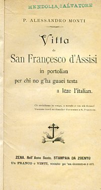 Vita di San Francesco d'Assisi in portolian per chi no …