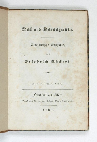 Nal und Damajanti. Eine indische Geschichte. Zweite verbesserte Auflage.