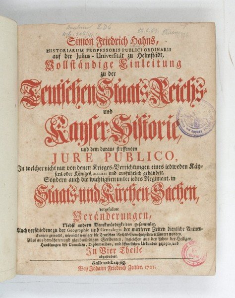 Vollständige Einleitung zu der Teutschen Staats-Reichs- und Kayser-Historie, und dem …