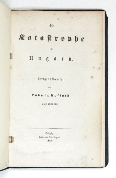 Die Katastrophe in Ungarn. Originalbericht.