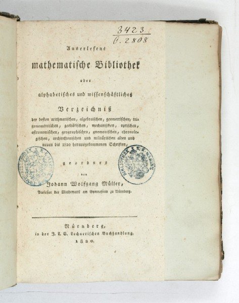 Auserlesene mathematische Bibliothek.