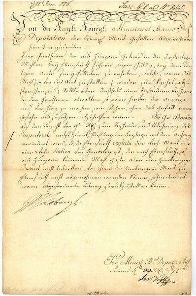 2 Schriftstücke mit eigenh. U.