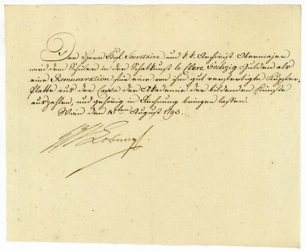 Schriftstück mit eigenh. U.