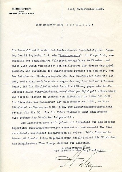 Ms. Brief mit eigenh. U.