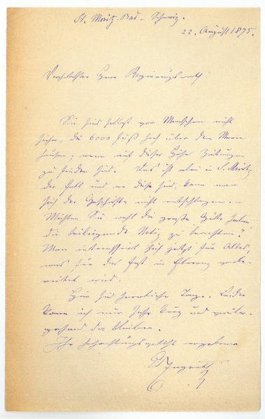 Eigenh. Brief mit U.