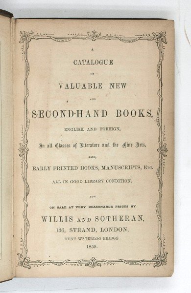 A Catalogue of Valuable new and Second-Hand Books, English and …