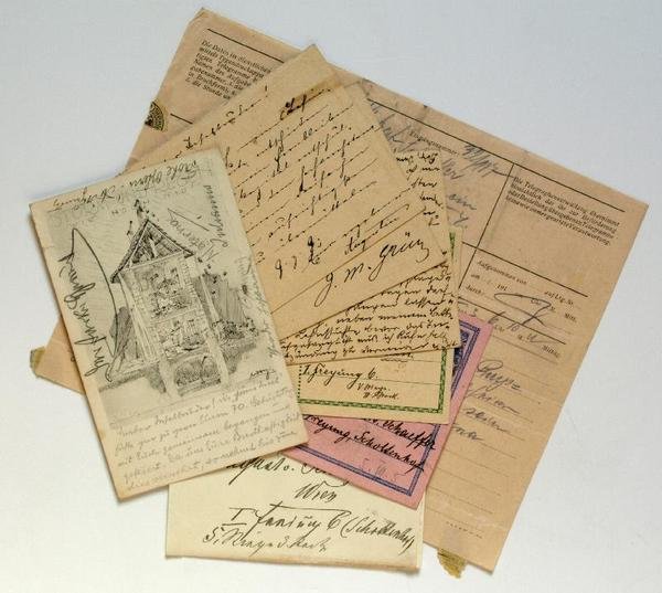 Sammlung von 8 Schriftstücken im Zusammenhang mit der Vereinigung "Grüne …