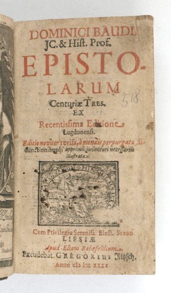Epistolarum centuriae tres. Ex recentissima editione Lugdunensi. Editio noviter revisa …