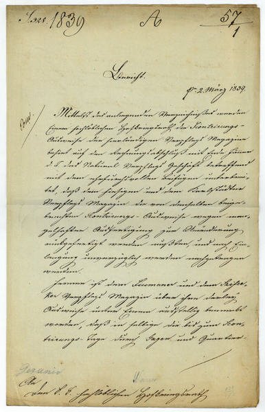 Bericht mit eigenh. U.