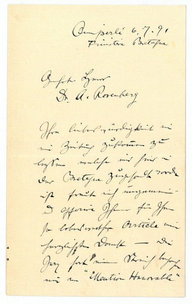 Eigenh. Brief mit U.