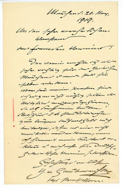 Eigenh. Brief mit U.