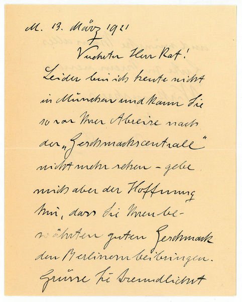 Eigenh. Brief mit U.