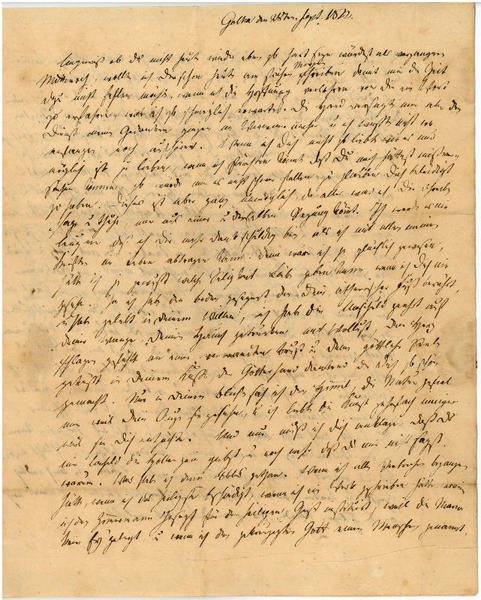 2 eigenh. Briefe mit U. und 1 eh. Brieffragment.