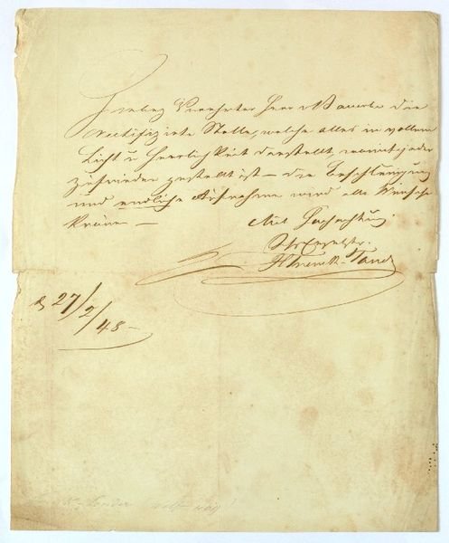 Eigenh. Brief mit U.