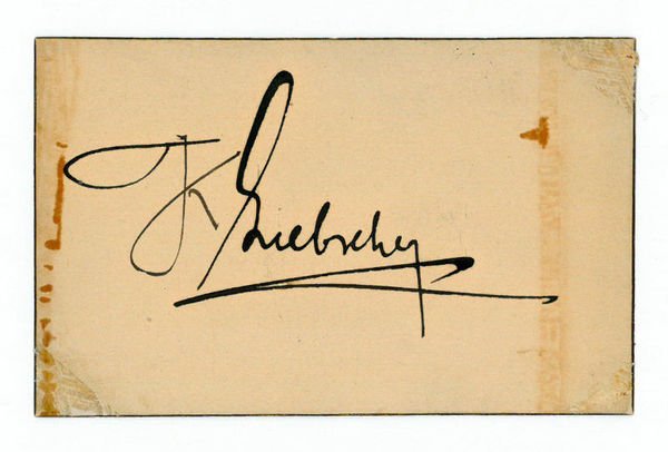 Albumblatt mit eigenh. Namenszug.