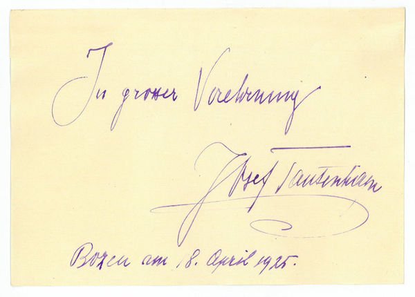 Eigenh. Albumblatt mit U.