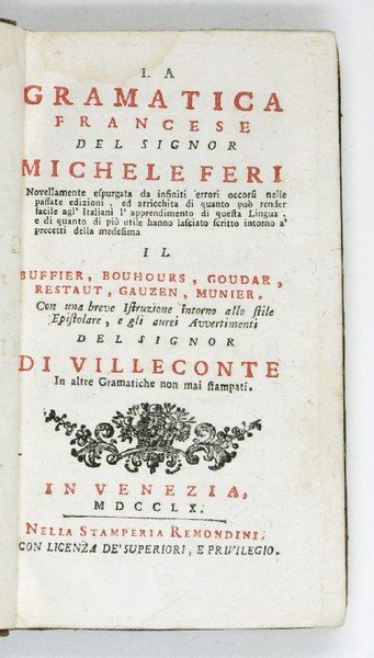 La gramatica francese.