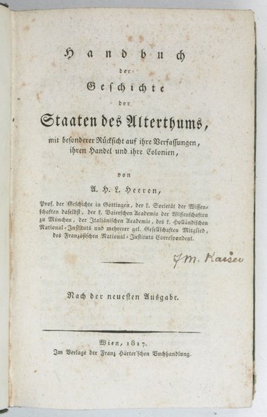 Handbuch der Geschichte der Staaten des Alterthums, mit besonderer Rücksicht …