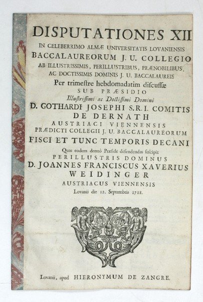 [De obligationibus]. Disputationes XII in celeberrimo almae universitatis Lovaniensis Baccalaureorum …