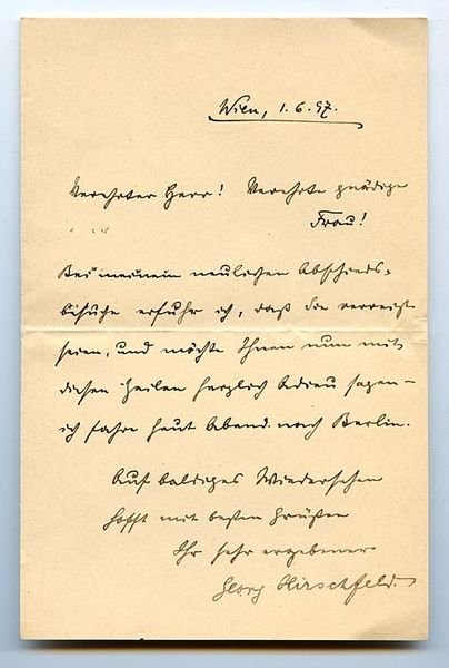 Eigenh. Brief mit U.