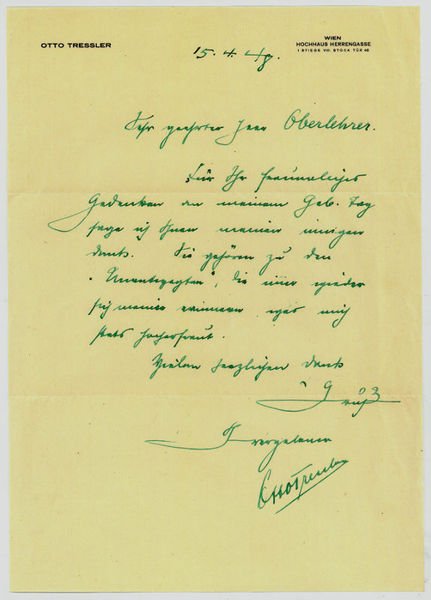 Eigenh. Brief mit U.