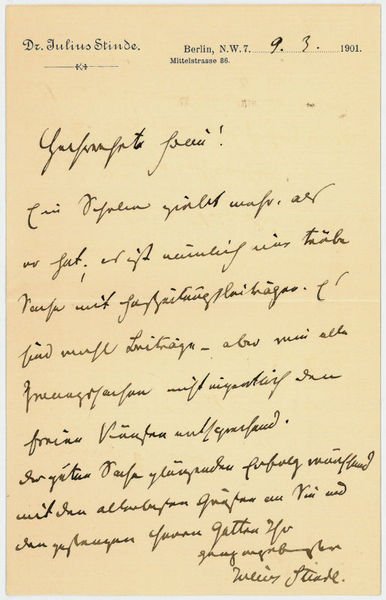 Eigenh. Brief mit U.