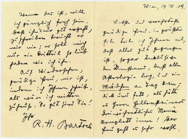 Eigenh. Brief mit U.