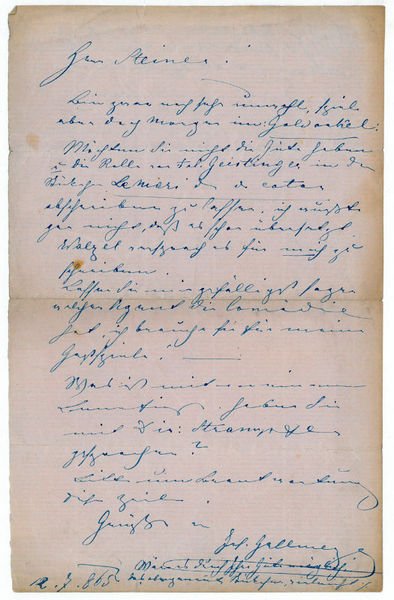 Eigenh. Brief mit U.