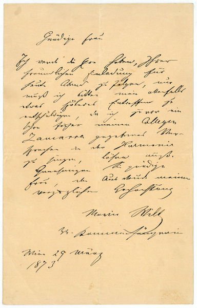 Eigenh. Brief mit U.