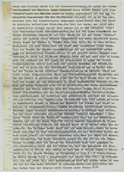 Ms. Brief mit eigenh. U. ("Rudi").