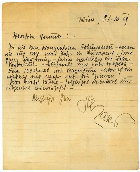 Eigenh. Brief mit U.