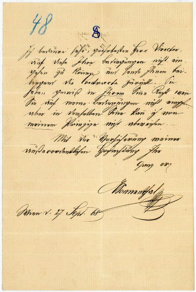 Eigenh. Brief mit U.