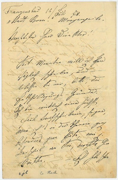 Eigenh. Brief mit U.