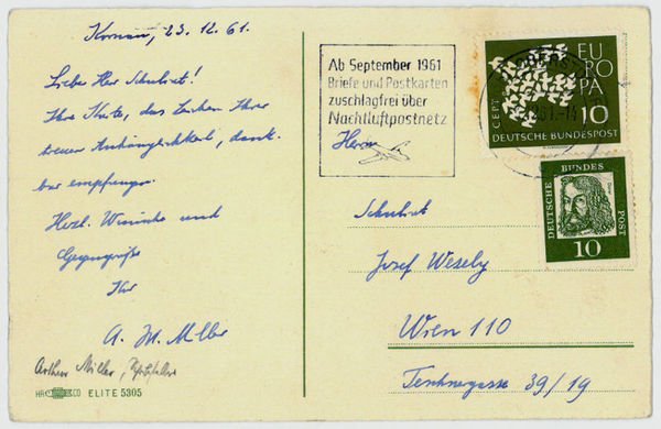Eigenh. Bildpostkarte mit U.