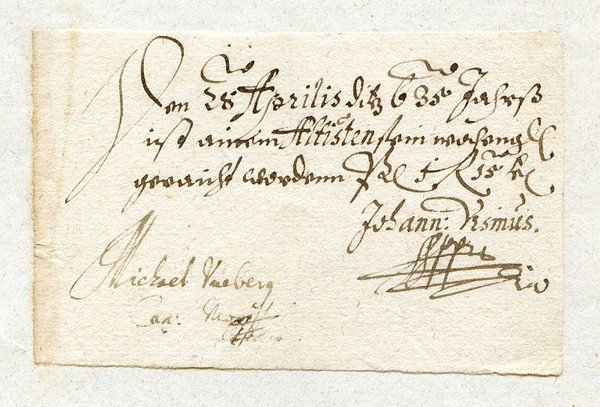 Eigenh. Zahlungsbestätigung mit U.