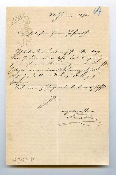 Eigenh. Brief mit U.