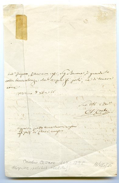 Eigenh. Brief mit U.