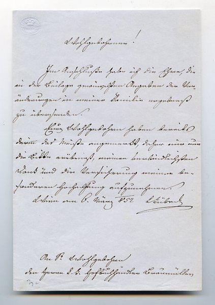 Eigenh. Brief mit U.