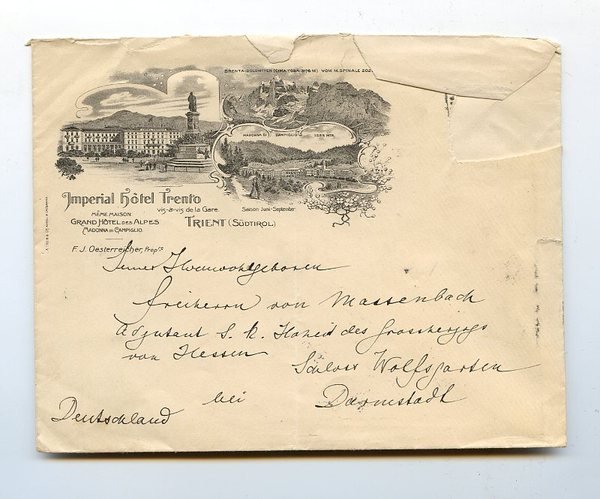 Eigenh. adr. Kuvert.