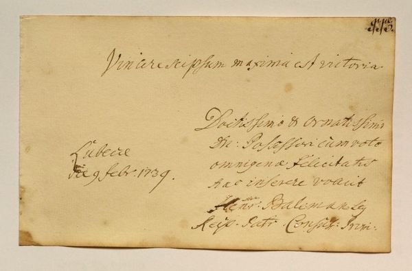 Eigenh. Albumblatt mit U.