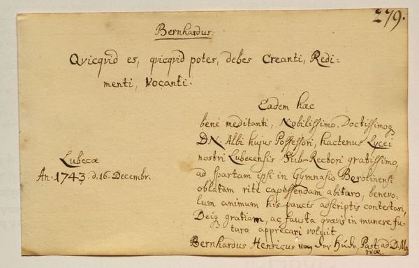 Eigenh. Albumblatt mit U.