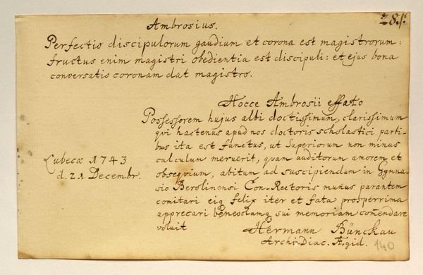 Eigenh. Albumblatt mit U.