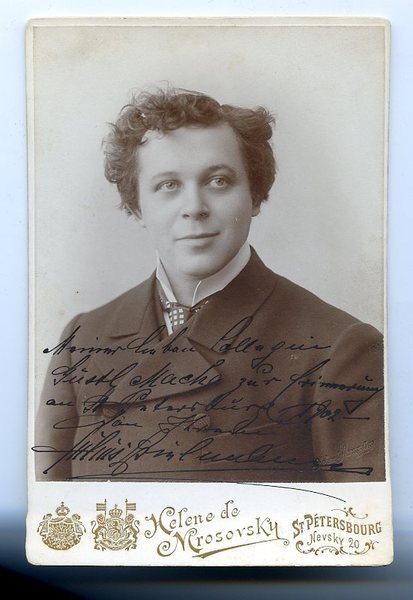 Kabinettphotographie mit eigenh. Widmung und U.