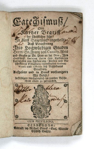 Catechismuß, oder Kurtzer Begriff der christlichen Lehr, in fünff Hauptstück …