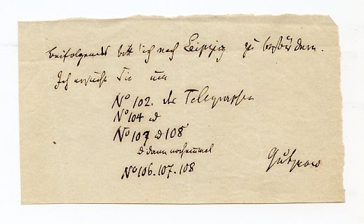 Eigenh. Mitteilung mit U. ("Gutzkow").