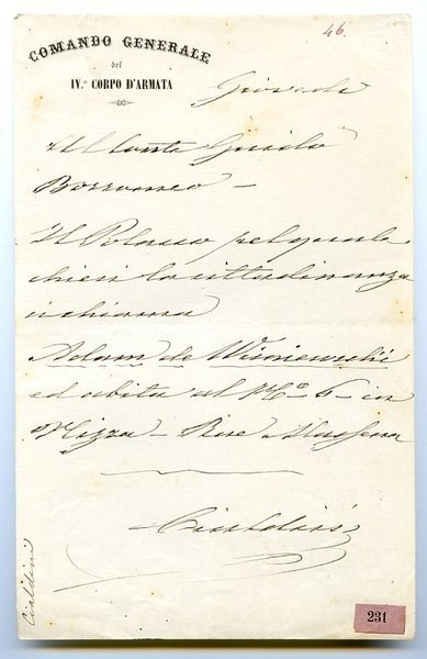 Eigenh. Brief mit U. ("Cialdini").