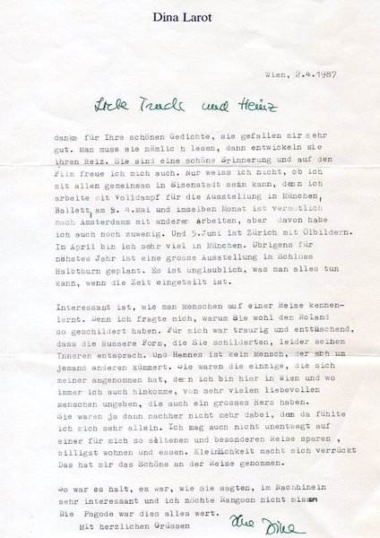 Ms. Brief mit eigenh. U.