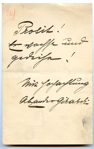 Eigenh. Manuskript mit U.